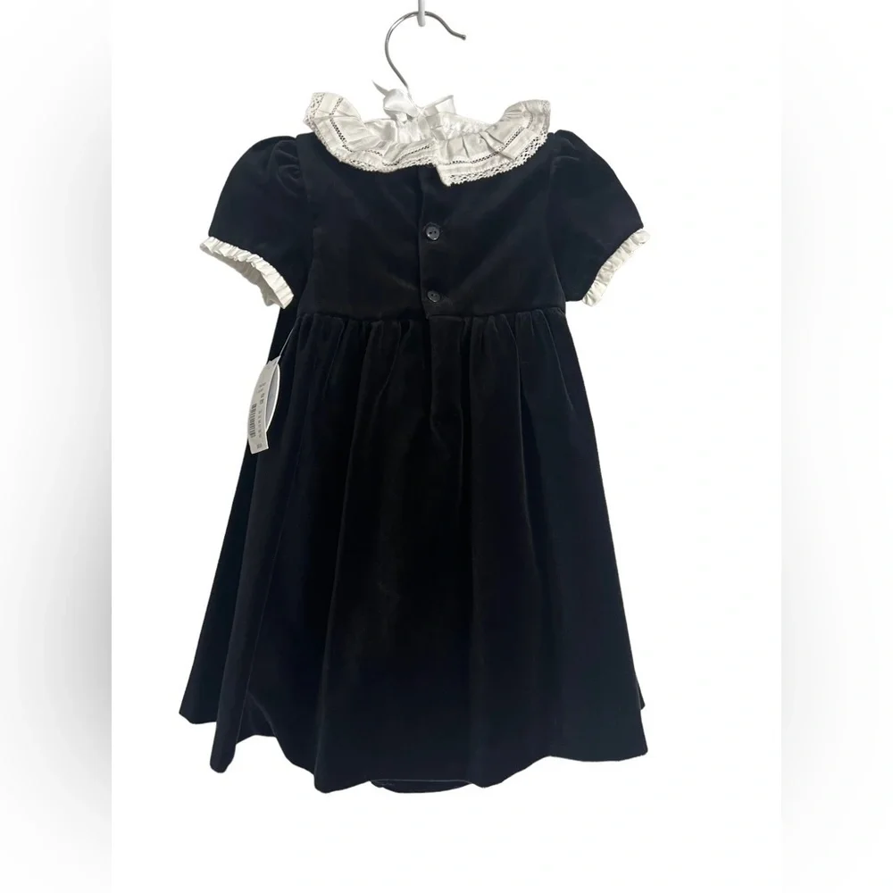 Edgehill Collection Black Velvet Dress NWT
